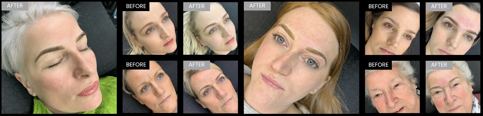 Eyebrow permanent makeup before and after results